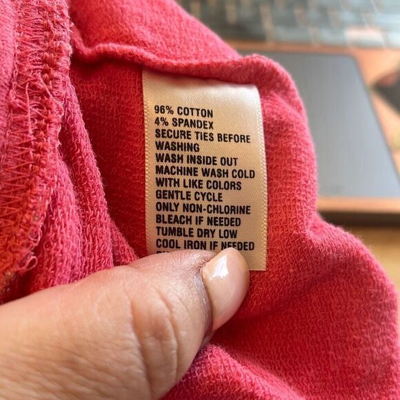 Crown & Ivy Pink & Green Preppy Jersey Knit Tie Waist Skort sz 2X - Picture 8 of 8